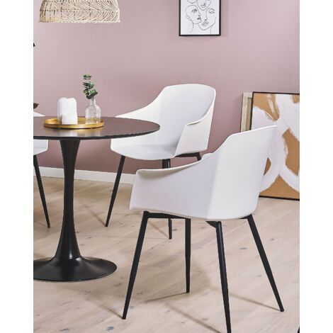 Lot de 2 chaises de salle à manger NASHUA Noir