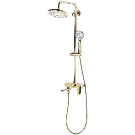 Mitigeur de baignoire avec set de douche Modern doré