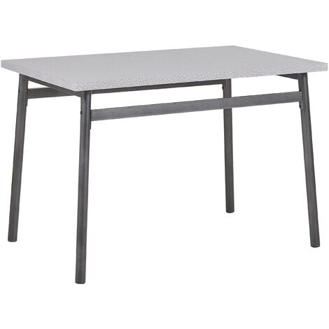 Beliani Table Haute Mange Debout Rectangulaire 90x50 cm Blanche avec Pieds  en Métal Effet Bois Idéale pour Petite Cuisine Moderne et Scandinave :  Beliani: : Cuisine et Maison