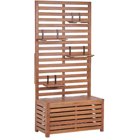 Meuble de cuisine extérieure avec rangement en acacia hui