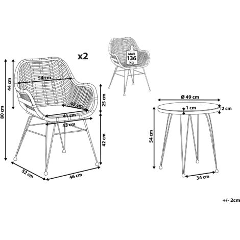 Mobilier Miniature Poupées: Commode + Petite Table Assortie En Osier Rotin - Joli Set