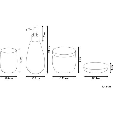Set Salle De Bain 3 Pièces En Verre Gris – Distributeur Savon, Verre Et Boîte, Style Glamour Et Pratique - 7