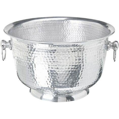 Seau à Champagne Piper – Aluminium, Poignées Anneaux, Signé La Bourguignonne, Art Déco