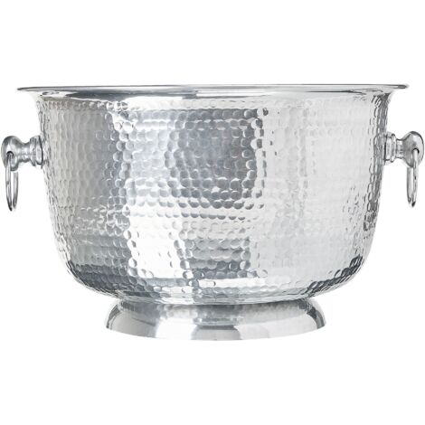 RYing Seau à Champagne Inox 5L Avec Poignées - Seau Refroidissement Vin Et Mousseux Argent