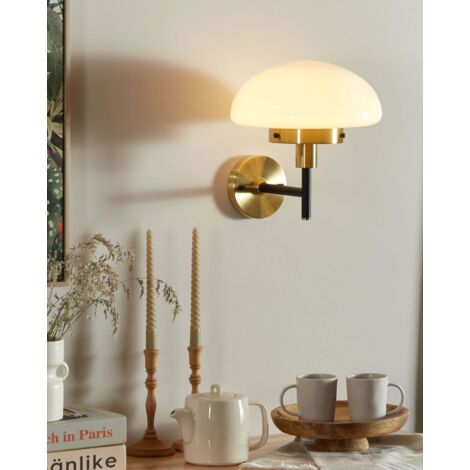 Applique Murale Vintage Sische Fleurs - Verre Glacé, Interrupteur à Tirette, Allemagne, 40cm
