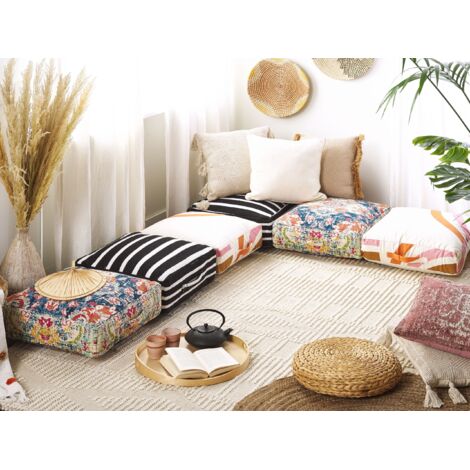 Coussin Rehausseur D'Assise - 50x50x10 Cm - Coton Bleu - Pour Personnes Âgées Ou Confort