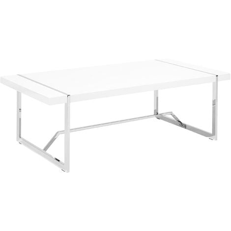 Table basse rectangulaire Carlina - MDF laqué blanc 56889