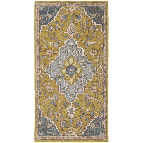 Tapis Oushak Oriental Phiela Bleu 8x10 Pieds - 100% Laine - Tissé à La Main