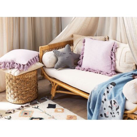 Coussin Façon Jacquard Tête De Cheval – 45x45cm, Dos Lin, Fermeture éclair