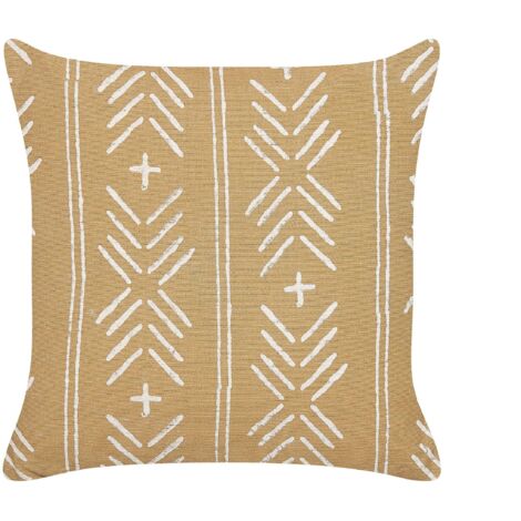 Coussin Décoratif en Coton à Motif Géométrique 45 x 45 cm Fait à la Main Banyan (1/5)