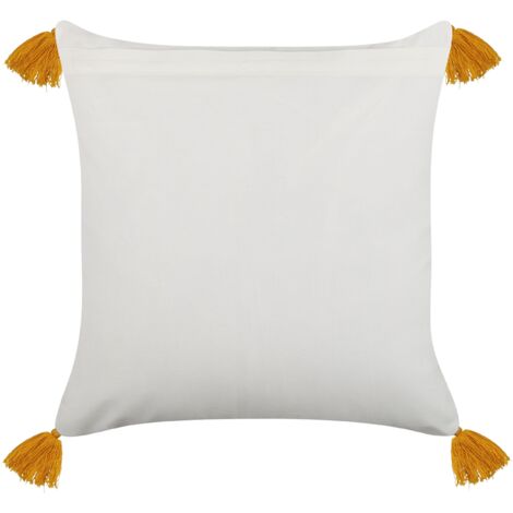Lot de 2 coussins en coton brodé à motif d'arc-en-ciel rose 45 x 45 cm Lot de 2 coussins en coton brodé à motif d'arc-en-ciel rose 45 x 45 cm