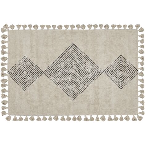 Tapis 160x230 cm - Losanges colorés sur fond beige