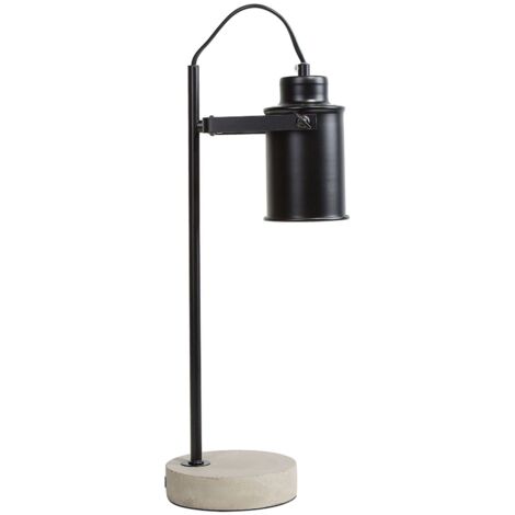 Lampe de Bureau Lampe de Chevet Noire en Métal et Béton avec Abat-jour Réglable E27 Max 40W Éclairage Design Industriel et Urbain Tendance Beliani (1/5)