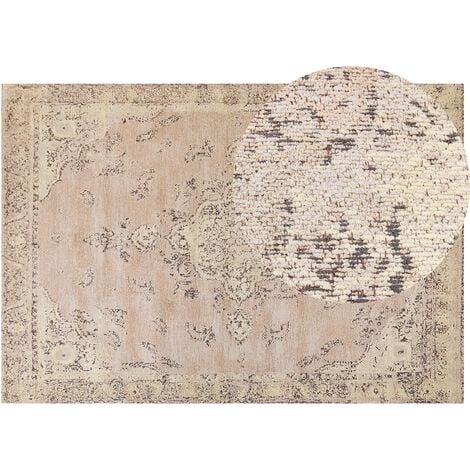 vidaXL Tapis Beige 160x230 cm Coton