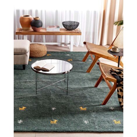Tapis DAVUTLAR Beige clair 200 x 200 cm Laine