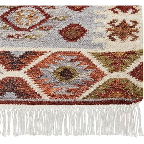 Tapis Kilim En Laine Multicolore 200 X 300 Cm Voskehat - Tapis salon et
