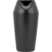 Vase Décoratif de Forme Abstraite fabriqué en Grès Noir 33 cm de Hauteur au Style Contemporain Beliani