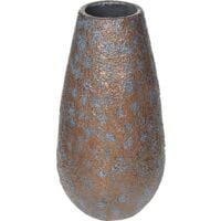 Vase Décoratif au Style Antique en Forme d'Amphore fabriqué en Céramique Grise et Marron de 48 cm de Hauteur au Style Vintage Beliani
