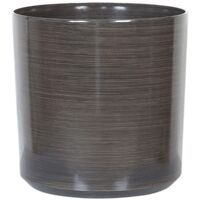 Cache-Pot pour Fleur Plantes Glamour Rond Jardinière Gris 35 x 35 x 35 cm Vagia