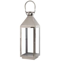 Lanterne au Design Moderne en Acier Agenté et en Verre de Sécurité pour Intérieur et Extérieur 55 cm de Hauteur Beliani