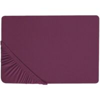 Drap-housse Classique Bordure Élastique 90 x 200 cm Coton Rouge Bordeaux Janbu