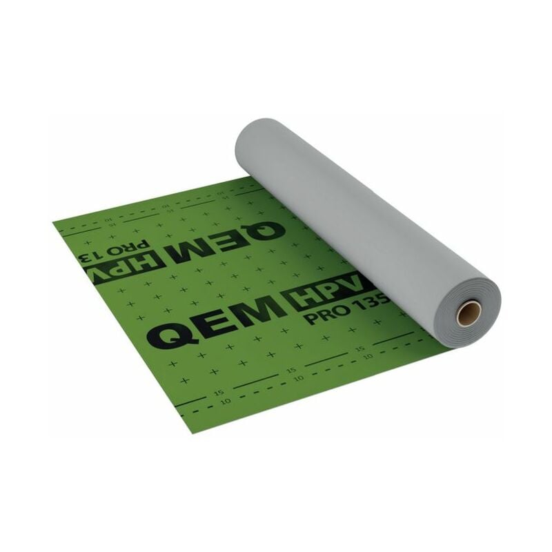 QEM HPV PRO 135 - Ecran sous toiture HPV pare pluie 1,5m x 50mb (75m2) CE