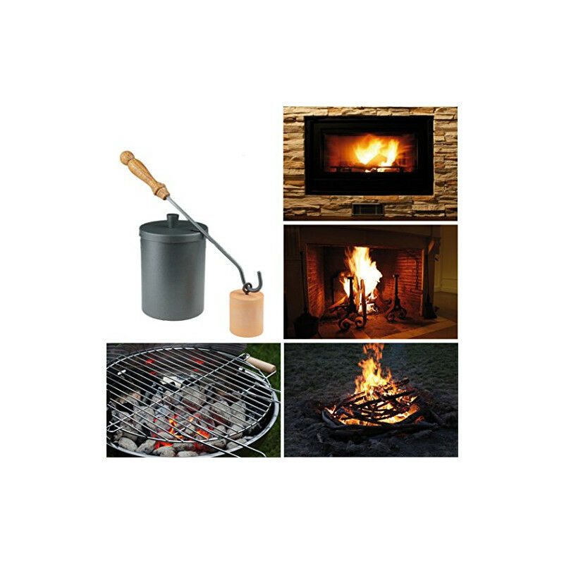 Pot Allume-Feu Avec Pierre Poreuse Et Couvercle - Idéal Barbecue Cheminée