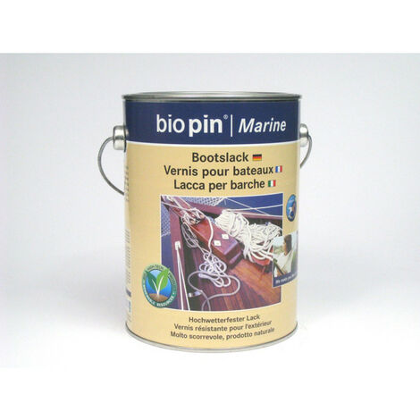 Vernis haute qualité pour bois extérieur et bateau Biopin 2,5L soit 30-33m² (1/2)