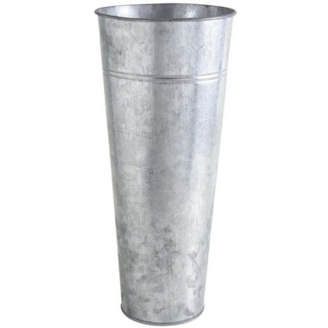 Aubry Gaspard – Vase en zinc lourd XL – Ø 23 cm – Hauteur 40 cm – Poids 1 kg – Pour décoration intérieure et extérieure