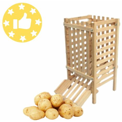 Resserre à Pommes De Terre 50 Kg – Grand Modèle Bois Ventilé – Stockage Idéal Légumes Racines – 67 X 48 X 81 Cm