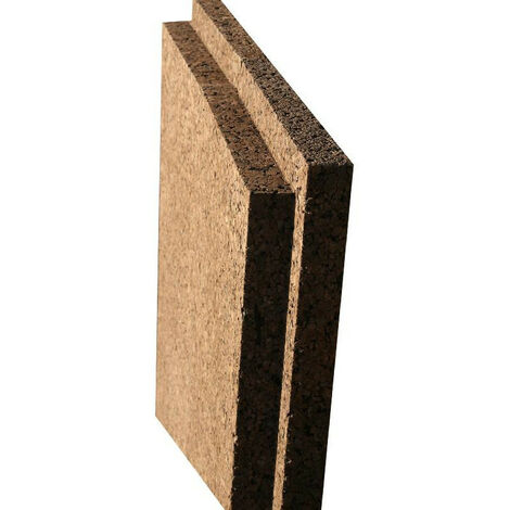 Panneau isolant liège expansé 100mm – Isolation thermique par l'extérieur – Bords mi-bois – 50x100cm – Paquet de 1,5m² – Amorim