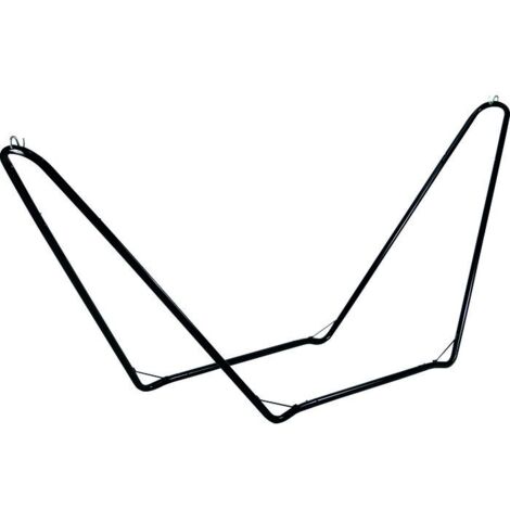 Support hamac acier laqué noir 300 x 72 x 110 cm – Charge maximale 120 kg – Pliable pour transport facile – Compatible hamacs simples – Cao Camping (1/3)