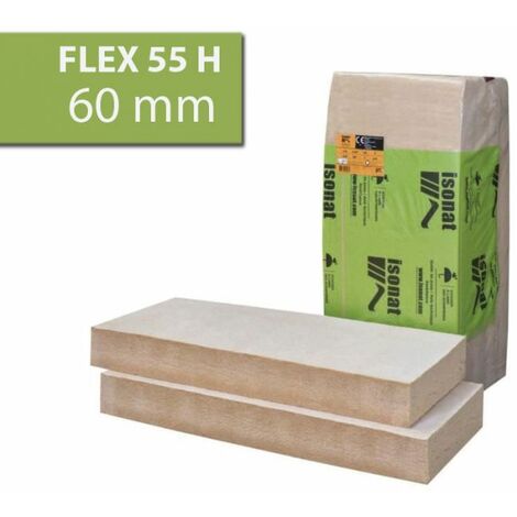 ISONAT FLEX55 PLUS L58 Panneau fibre de bois 60mm format : 580x1220 - paquet(s) de 7,08 m²