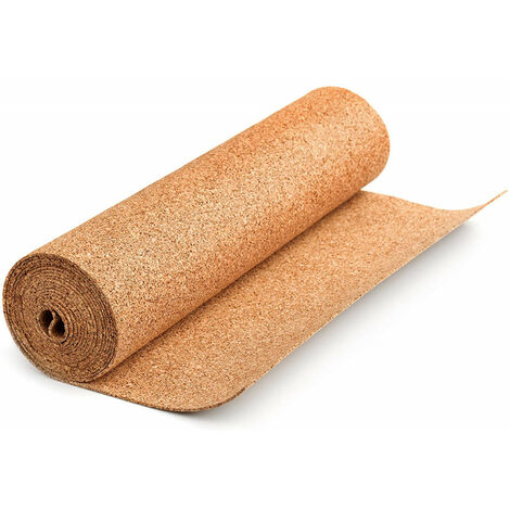QEM – Rouleau de liège naturel 8mm – Largeur 100cm – Longueur 5m – Densité 235 kg/m3 pour isolation phonique et sous-couche parquet