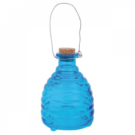 Piège à guêpes en verre colorés Bleu (1/2)