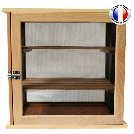 Garde-manger en bois 207 – Dimensions 50x52x38 cm – Grillagé sur 4 faces – 3 étagères avec 2 clayettes amovibles – Outils Et Nature (1/2)