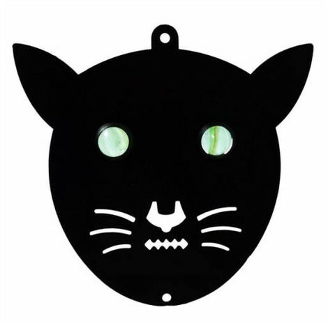 Effaroucheur tête de chat – Répulsif pour animaux – Lot de 2 unités – Hauteur 13.5 cm, largeur 14 cm, couleur noir – Outils Et Nature