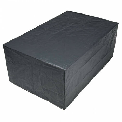 Nature – Housse de protection pour table rectangulaire/ovale et chaises – PE 100 g/m² graphite – Dimensions H70 x L170 x P130 cm (1/2)