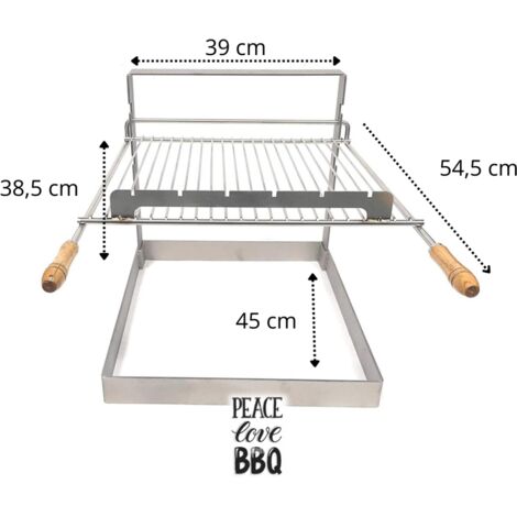 Sauvic 02795-Griglia per Barbecue, in Acciaio Inox 18/8 a V