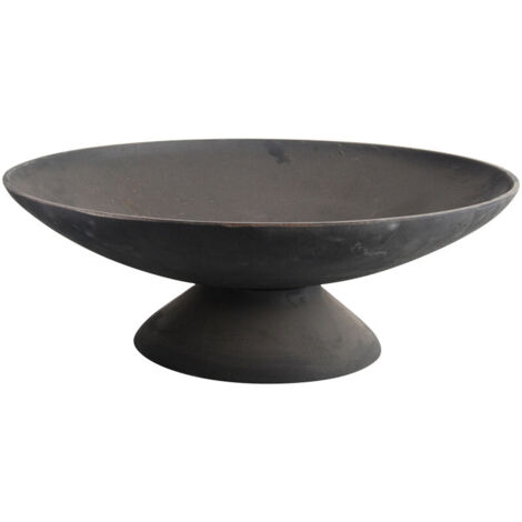 Esschert Design – Foyer brasero rond en fonte 59 cm – Pour bûches jusqu'à 30 cm – Prêt à l'emploi – Design contemporain pour extérieur