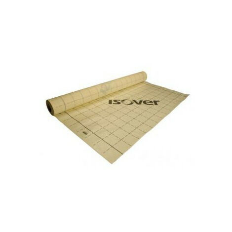 Isover – Film pare-vapeur polypropylène 60 m² – Résistance vapeur Sd > 18 m – Quadrillé pour découpe facile – Pour chantiers humides