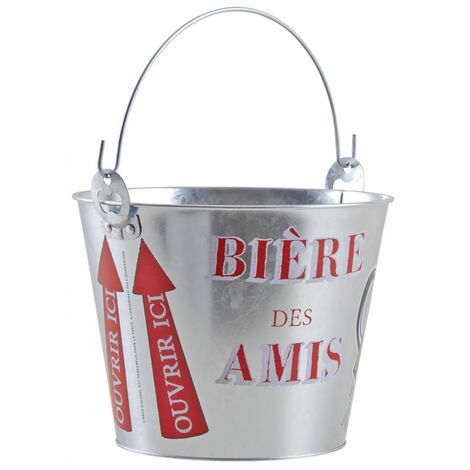 Seau à bière en galva Bière des amis (1/3)