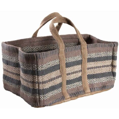 Sac à bûches en toile de jute épaisse Pampa (1/2)