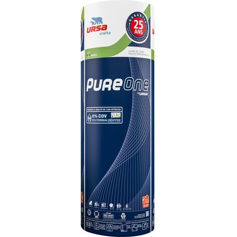 Panneau roulé de laine de verre - URSA PURE 32 QP  Ep.101mm 1,2mx5,4m  R3,15 - paquet(s) de 6,48 m²