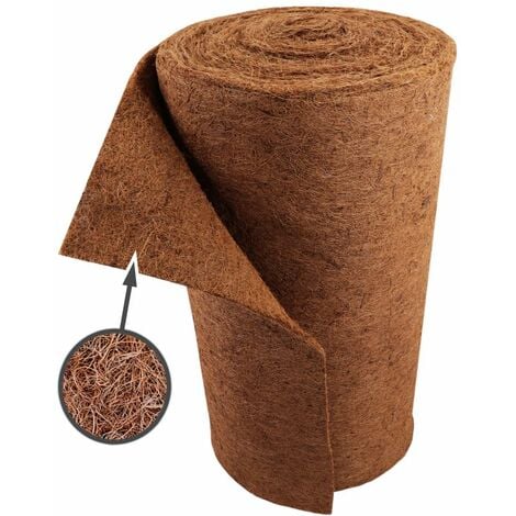 Rouleau de fibre de coco Long. 10m Larg. 100cm - Ep. 20-23mm - paquet(s) de 10 m²