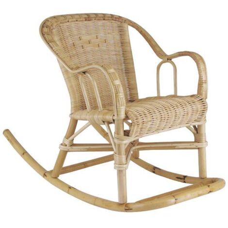 Rocking-chair enfant en rotin (1/2)