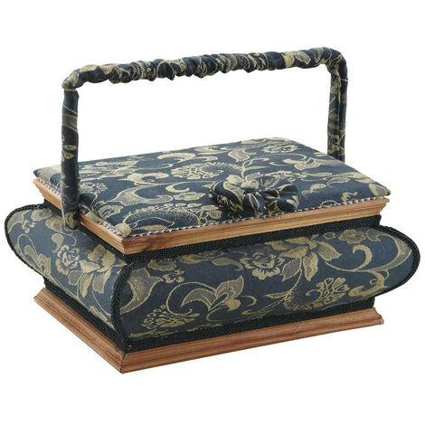 Boite à couture en bois teinté