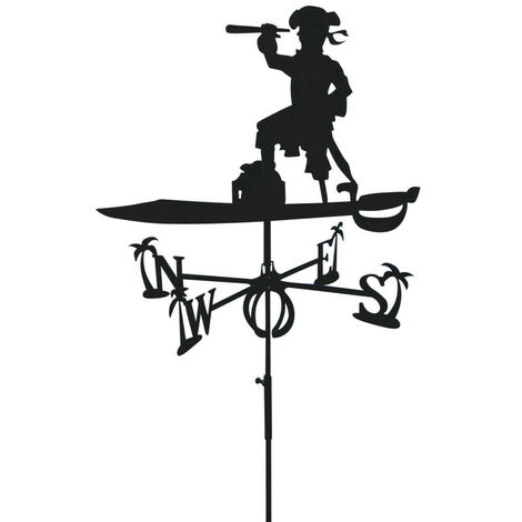 Girouette Pirate en fer forgé Grand modèle (1/2)