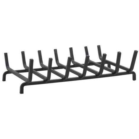 Grille de cheminée en fer forgé noir 50x30x14cm – Accessoire de sécurité élégant pour foyer – Poids 4,13 kg