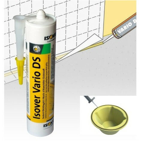Isover – Mastic de fixation 310ml – Pour maçonnerie, béton, plâtre, bois – Étanchéité périphérique sans primaire – Tube de 1 unité (1/3)